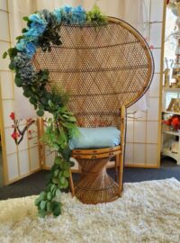 Rustic peacock chair